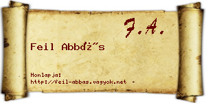 Feil Abbás névjegykártya
